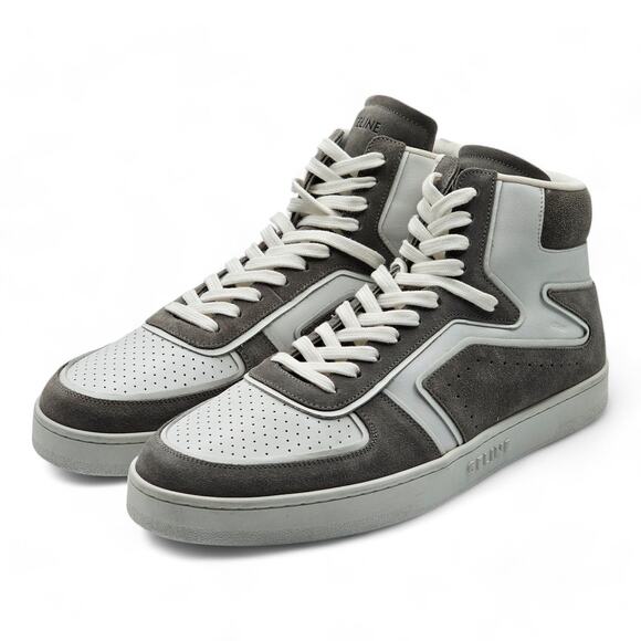 Celine CT-01 High Top Sneakers in White and Gray size 46 $890 - Picture 2 of 9